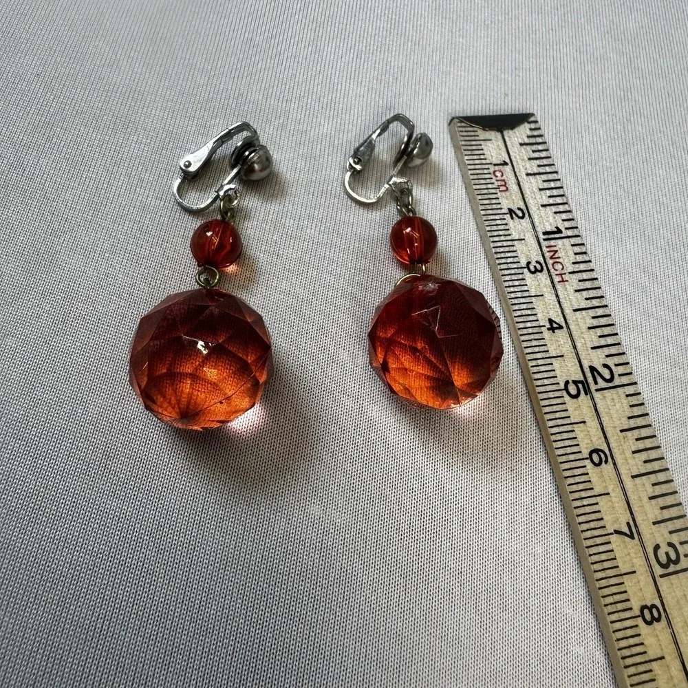 Orange Drop Fashion Clip Earrings Party Chic Casual‎